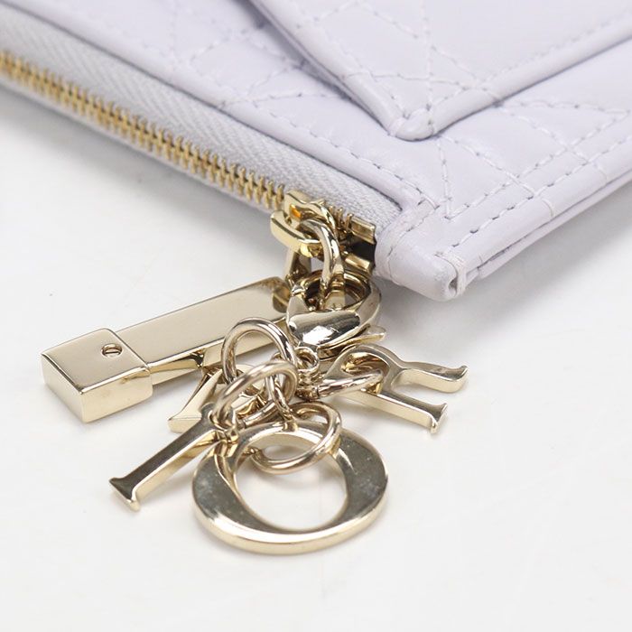 Dior Cosmos Zip Card Case Fragment Lady Dior Coin Purse Lambskin — view 6