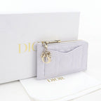 Dior Cosmos Zip Card Case Fragment Lady Dior Coin Purse Lambskin
