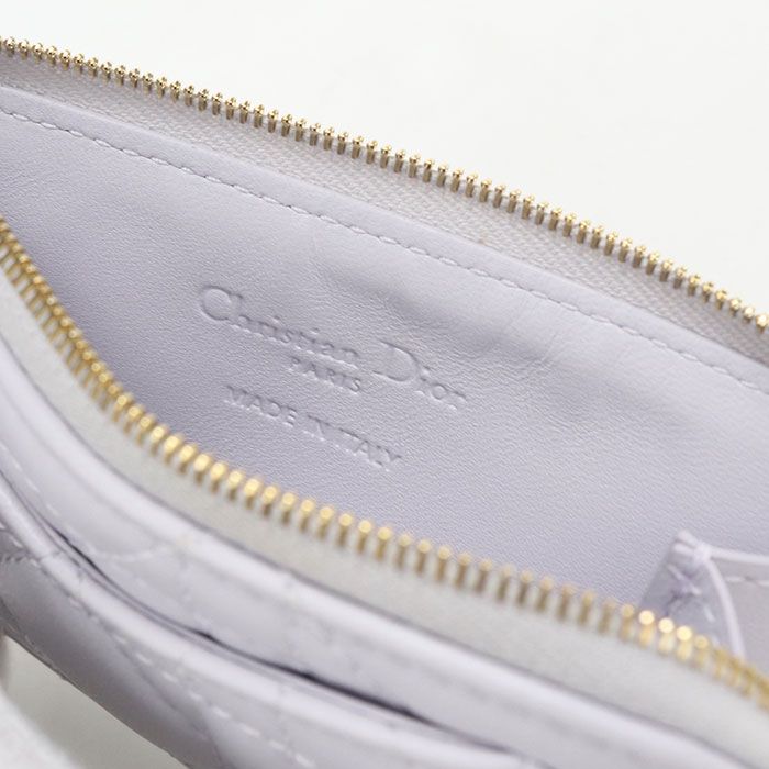 Dior Cosmos Zip Card Case Fragment Lady Dior Coin Purse Lambskin — view 4