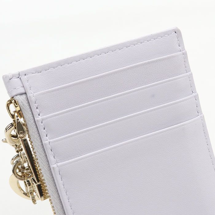 Dior Cosmos Zip Card Case Fragment Lady Dior Coin Purse Lambskin — view 5