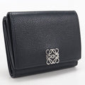 Loewe Trifold Wallet Anagram Pebble Grain Calfskin