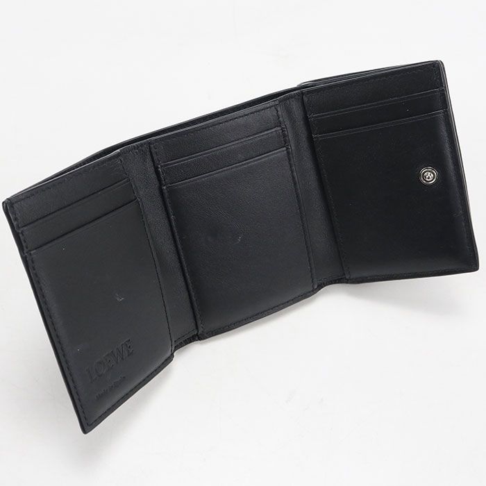 Loewe Trifold Wallet Anagram Pebble Grain Calfskin — view 3