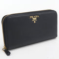 Prada Saffiano Leather Wallet Zip Around