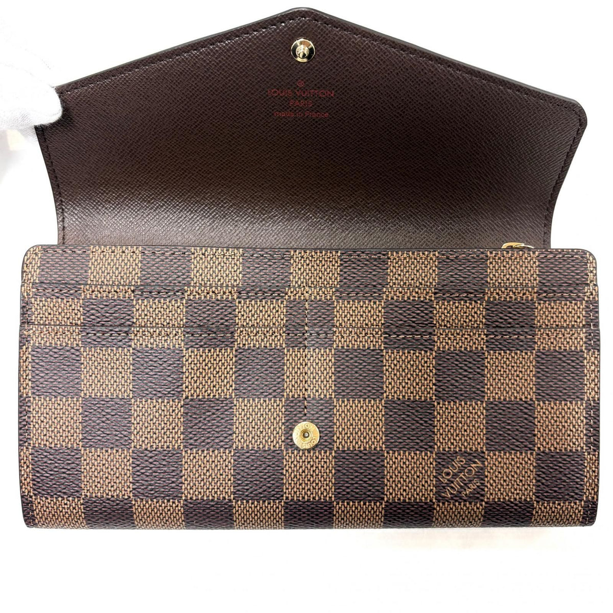 Louis Vuitton Portefeuille Sarah Damier Wallet Canvas Brown — view 4