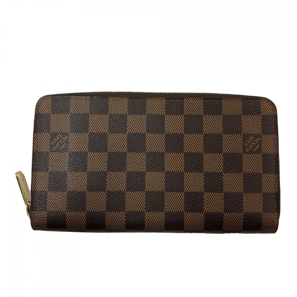 Louis Vuitton Zippy Organizer Damier Wallet Canvas Brown