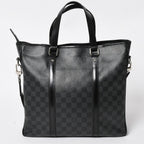 Louis Vuitton Tadao Shoulder Bag 2-Way Damier Graphite Black Silver — view 2