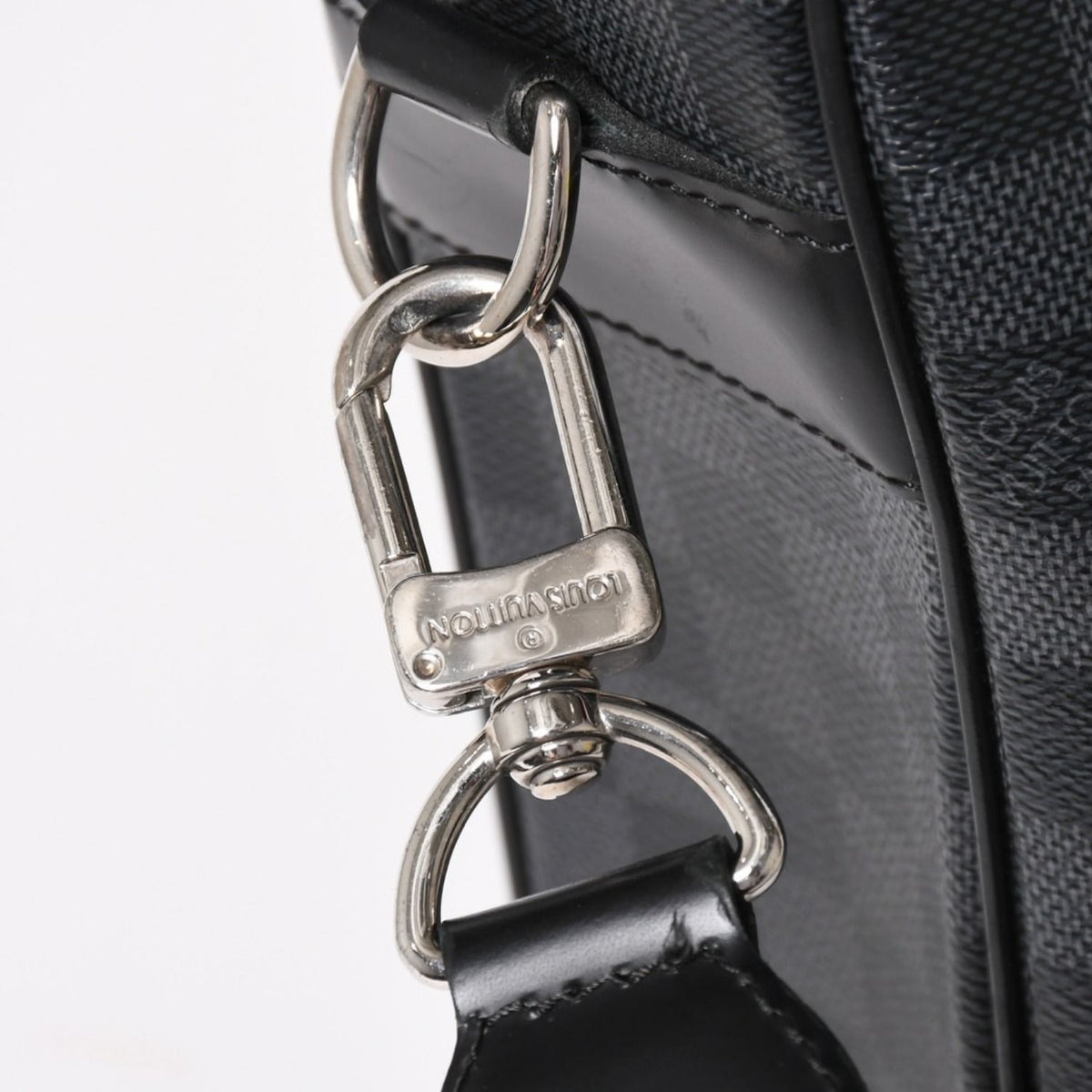 Louis Vuitton Tadao Shoulder Bag 2-Way Damier Graphite Black Silver — view 6