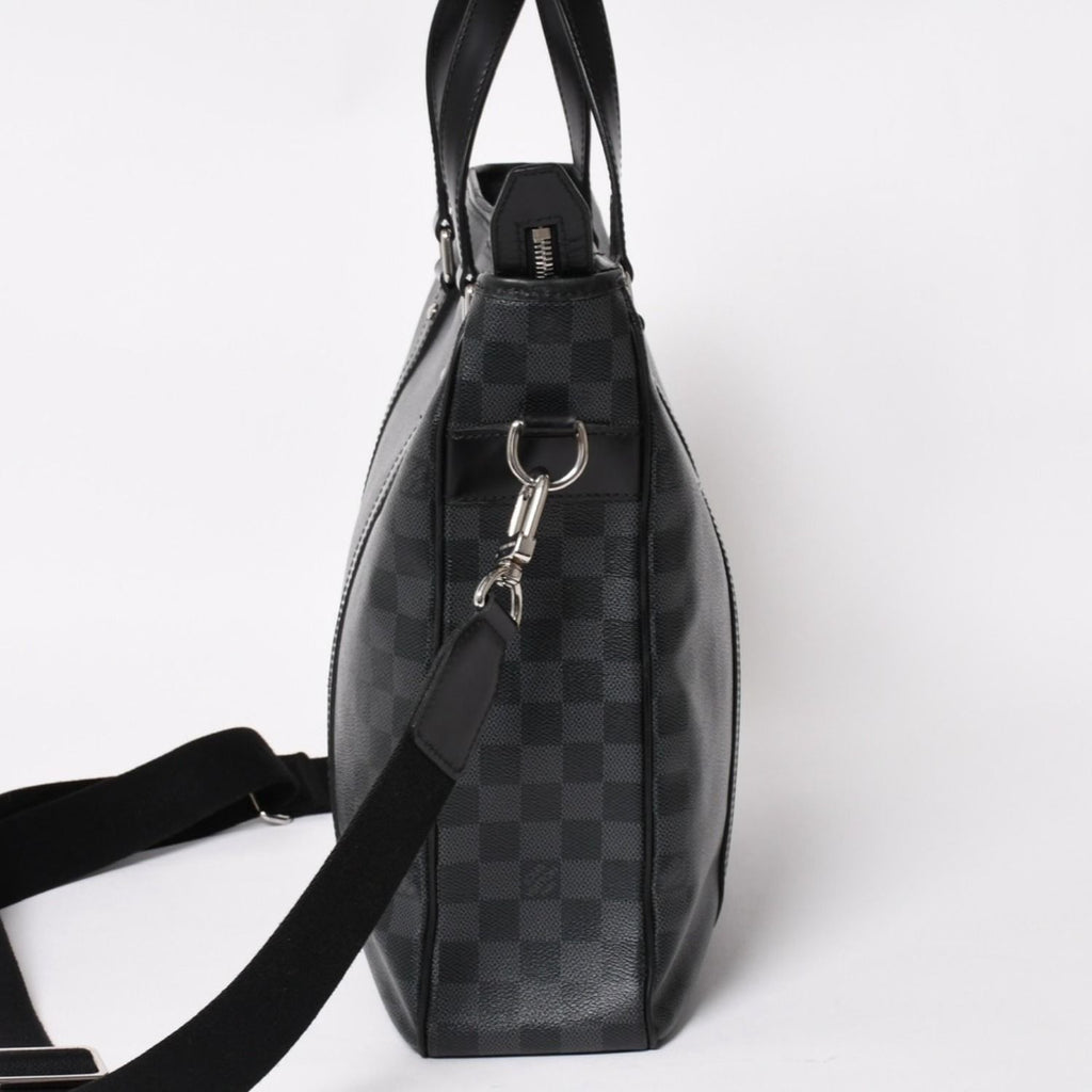 Louis Vuitton Tadao Shoulder Bag 2-Way Damier Graphite Black Silver — view 4