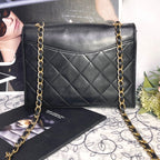 Chanel Vintage Quilted CC Logo Bag Black — view 4