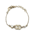 Chanel 25B Bracelet CC Logo Pearl Metal Gold — view 2