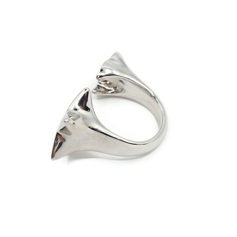 Chanel 26S Sterling CC Logo Ring Star Shape Metal Silver — view 5