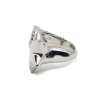 Chanel 26S Sterling CC Logo Ring Star Shape Metal Silver — view 2