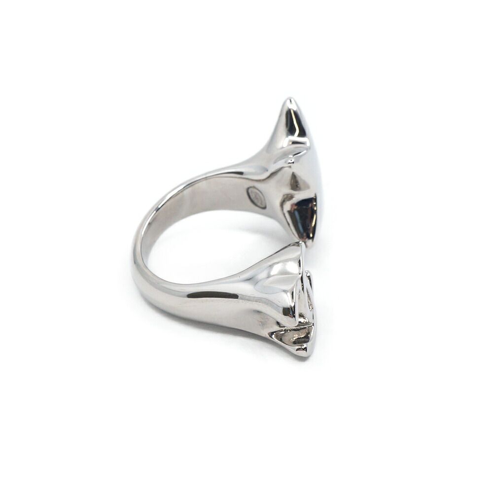 Chanel 26S Sterling CC Logo Ring Star Shape Metal Silver — view 4
