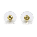 Chanel 25B Earrings Leather Chain Gold Black CC Logo Metal — view 6