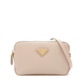 Prada Shoulder Bag Leather Nymphia Pink Beige Gold
