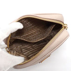 Prada Shoulder Bag Leather Nymphia Pink Beige Gold — view 6