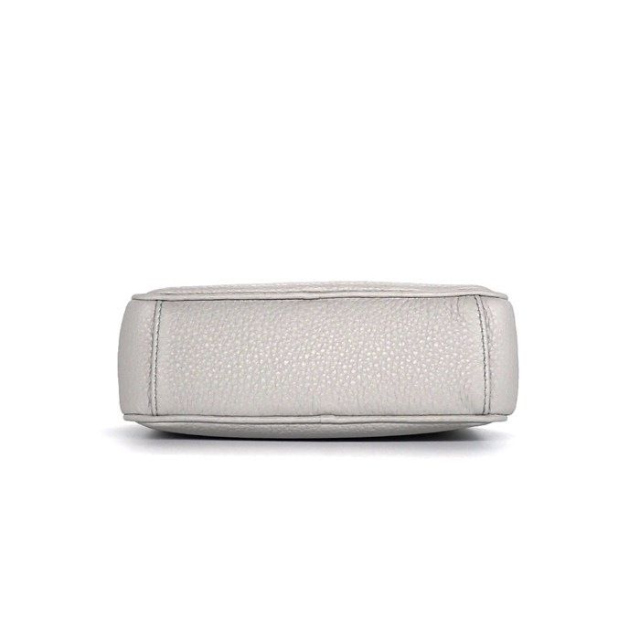 Prada Shoulder Bag Leather Granit Blue Gray Gold — view 4