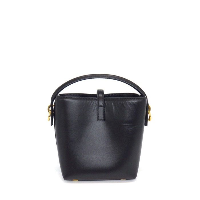 Saint Laurent Shoulder Bag le 37 Mini Black Shiny Leather Gold — view 2