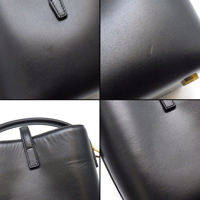 Saint Laurent Shoulder Bag le 37 Mini Black Shiny Leather Gold — view 7