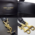 Saint Laurent Shoulder Bag le 37 Mini Black Shiny Leather Gold — view 6
