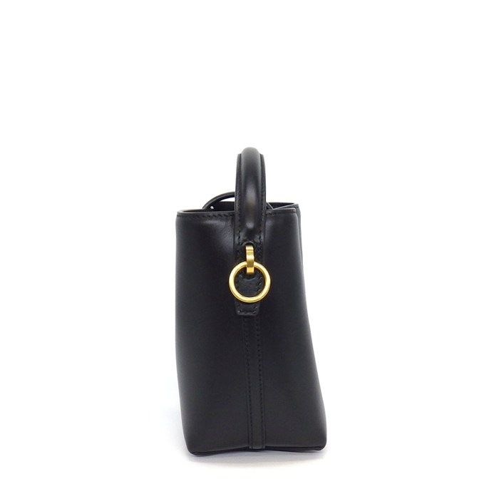 Saint Laurent Shoulder Bag le 37 Mini Black Shiny Leather Gold — view 3