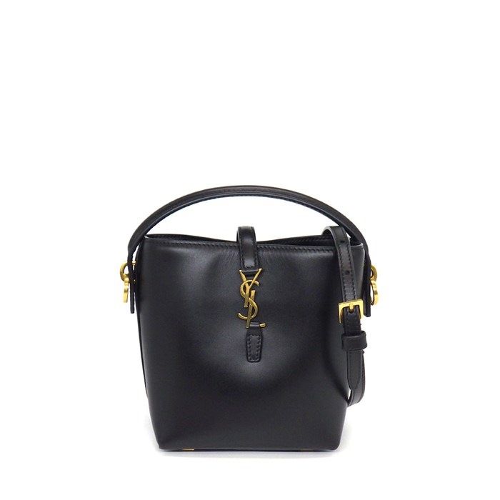 Saint Laurent Shoulder Bag le 37 Mini Black Shiny Leather Gold