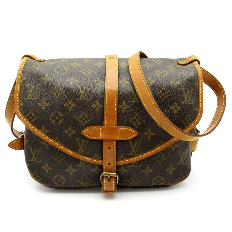 Louis Vuitton Saumur 30 Monogram Shoulder Bag Brown