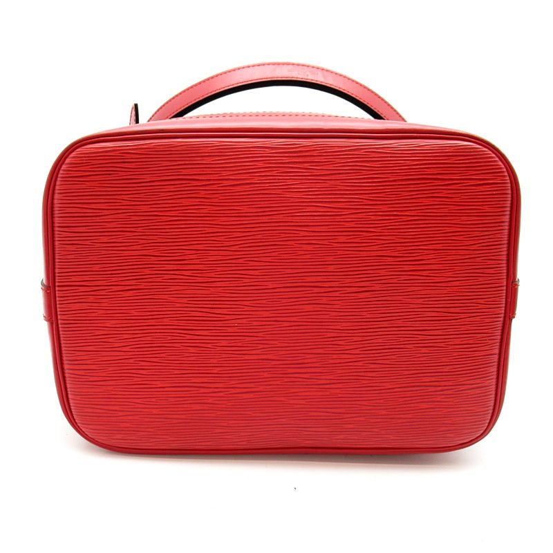 Louis Vuitton Noe Bicolor Epi Shoulder Bag Noir Castilian Red Medium — view 6