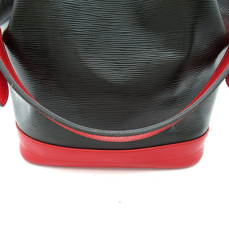 Louis Vuitton Noe Bicolor Epi Shoulder Bag Noir Castilian Red Medium — view 2