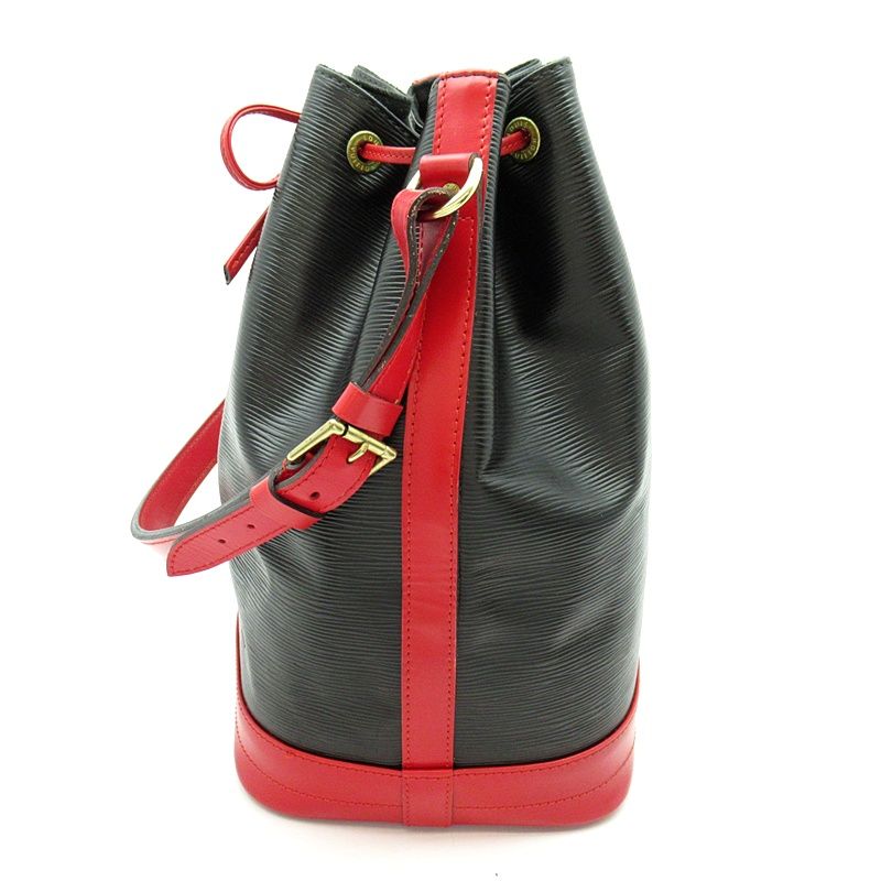 Louis Vuitton Noe Bicolor Epi Shoulder Bag Noir Castilian Red Medium — view 3