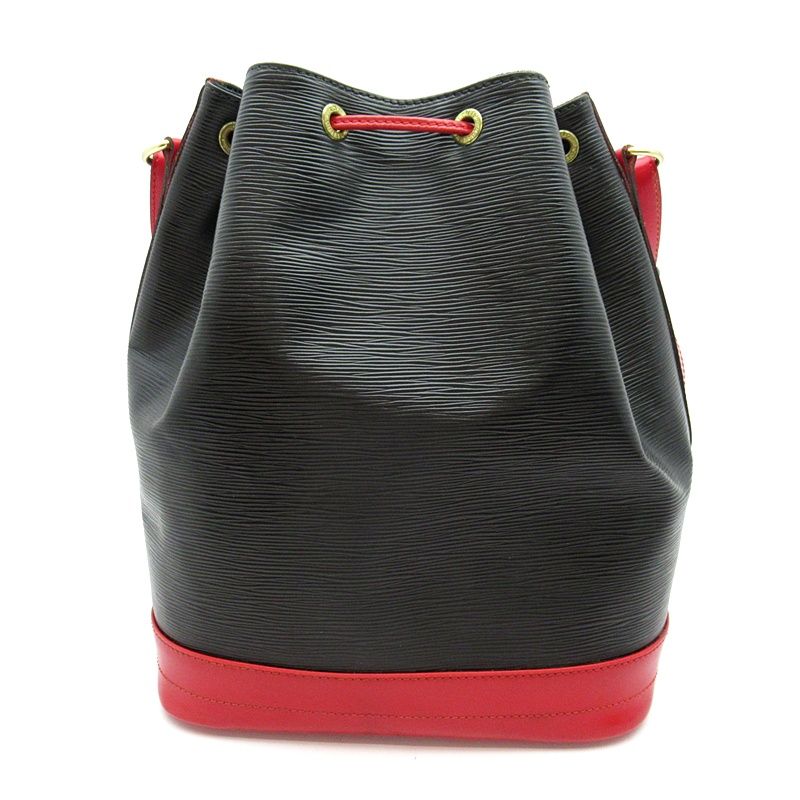 Louis Vuitton Noe Bicolor Epi Shoulder Bag Noir Castilian Red Medium — view 4