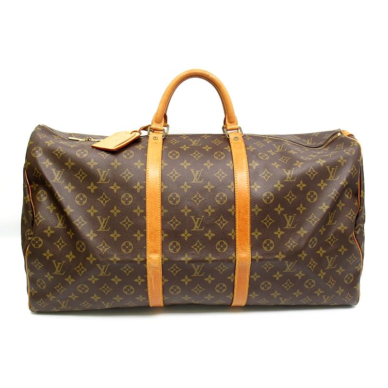 Louis Vuitton Keepall 60 Monogram Boston Bag Brown