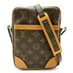 Louis Vuitton Danube Monogram Shoulder Bag Brown