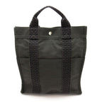Hermes Herline a Dos MM Canvas Tote Bag Gray