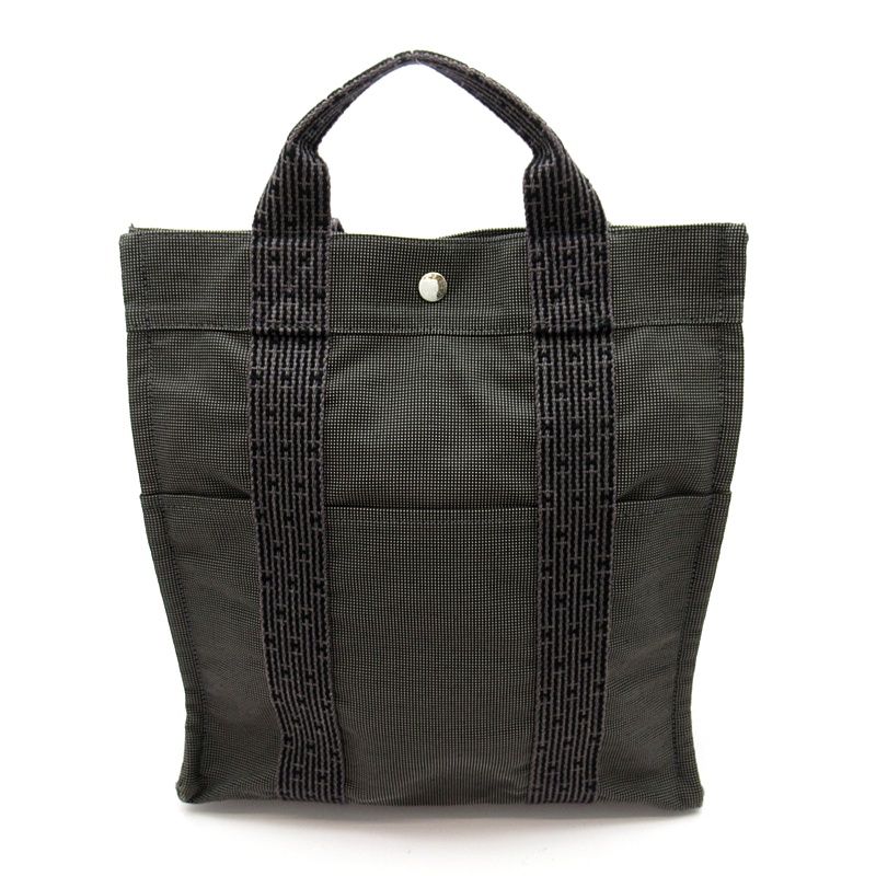 Hermes Herline a Dos MM Canvas Tote Bag Gray