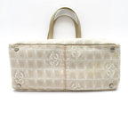 Chanel New Travel Line Tote Bag MM Nylon Leather Beige Gold — view 6