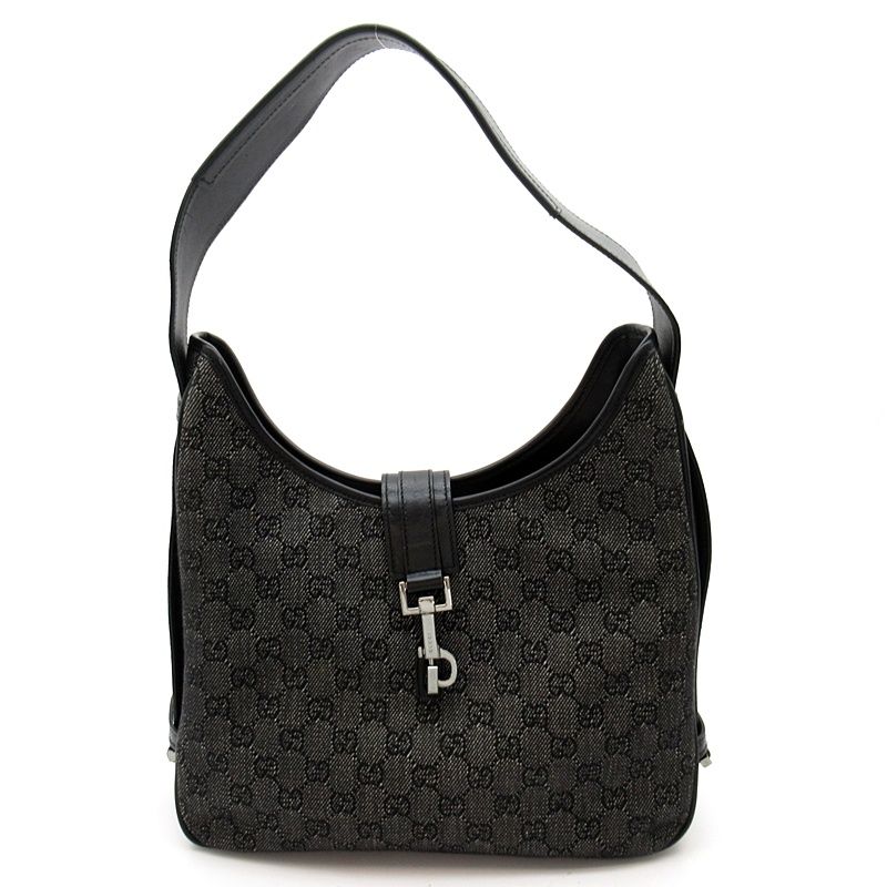 Gucci Jackie GG Canvas Leather Shoulder Bag
