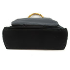 Gucci Bamboo 2-Way Handbag Nylon Leather Black — view 6