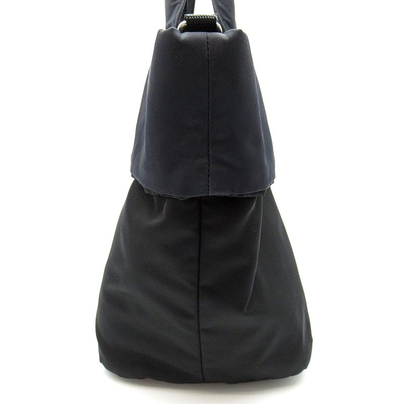 Prada Reversible Handbag Nylon Black Navy — view 3