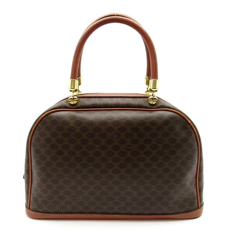Celine Macadam Handbag Leather Brown — view 4