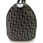 Dior Trotter Boston Bag Canvas Leather Navy — view 3