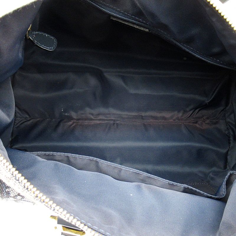Dior Trotter Boston Bag Canvas Leather Navy — view 7