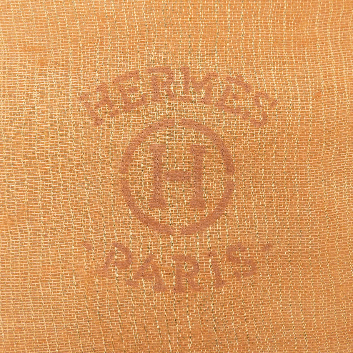 Hermes Cashmere Silk Logo Large Shawl Orange Purple 205 Scarf — view 6