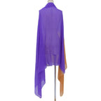 Hermes Cashmere Silk Logo Large Shawl Orange Purple 205 Scarf — view 4