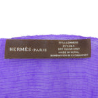 Hermes Cashmere Silk Logo Large Shawl Orange Purple 205 Scarf — view 8