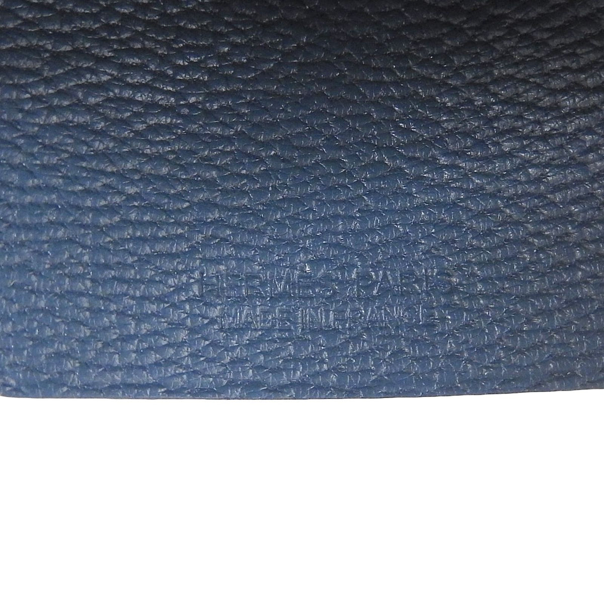 Hermes Years Leather Key Clochette Bag Charm Blue — view 8