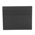 Prada Saffiano Leather Stripe Logo Business Card Case Black — view 3