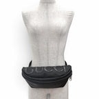 Gucci Leather GG Supreme Logo Belt Bag Waist Pouch Black — view 3