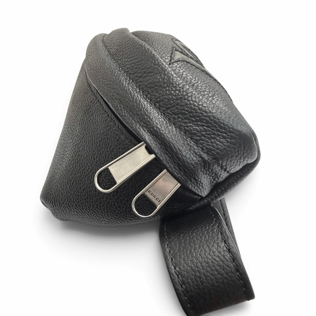 Gucci Leather GG Supreme Logo Belt Bag Waist Pouch Black — view 5