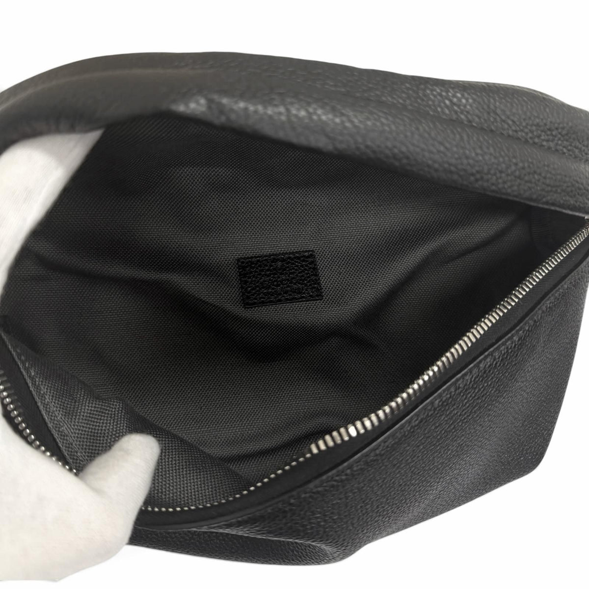 Gucci Leather GG Supreme Logo Belt Bag Waist Pouch Black — view 8